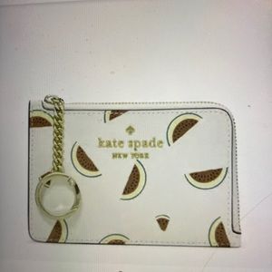 NWT. Staci watermelon, party medium L zip card holder.
